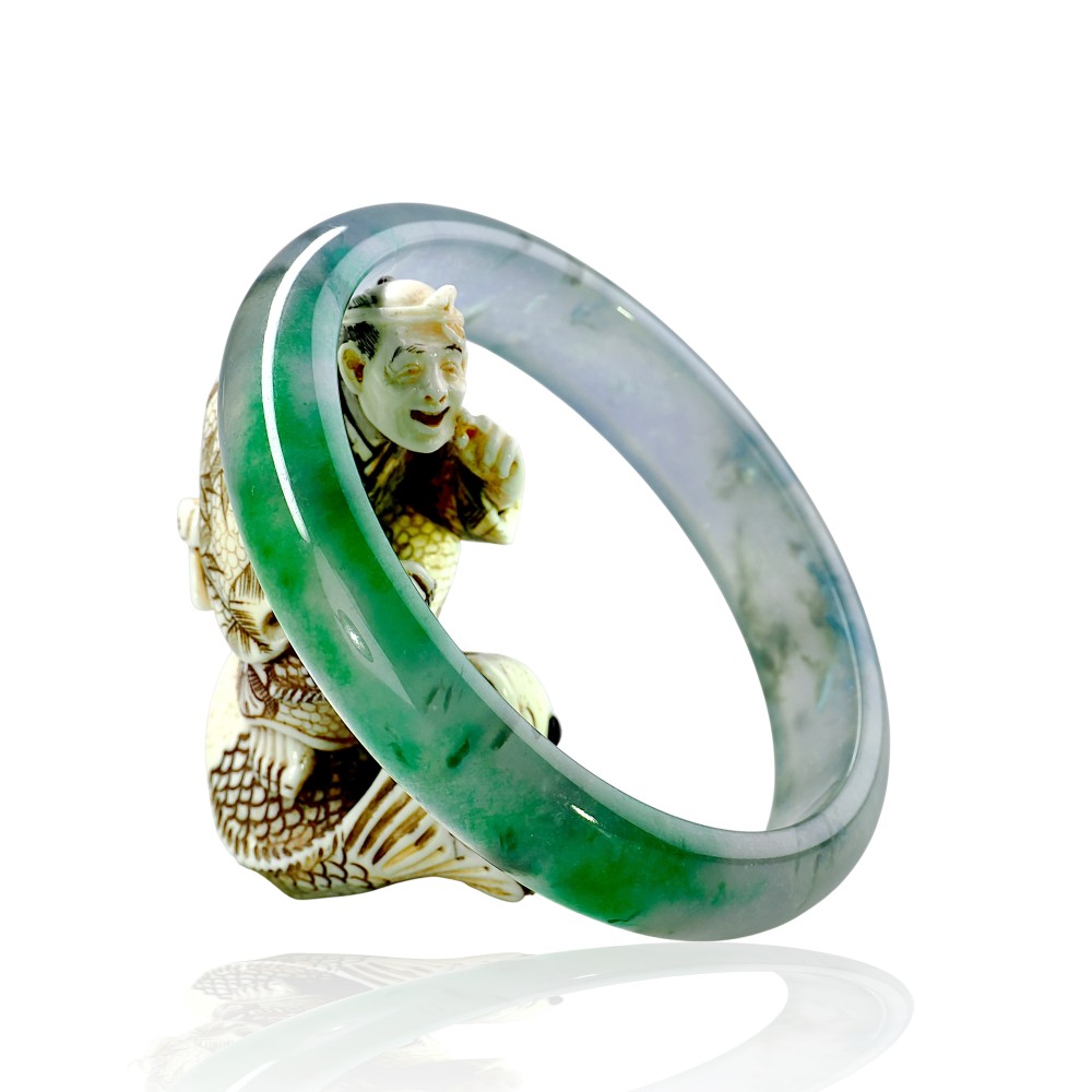 Solid Green Jade Bangle $400 - $500