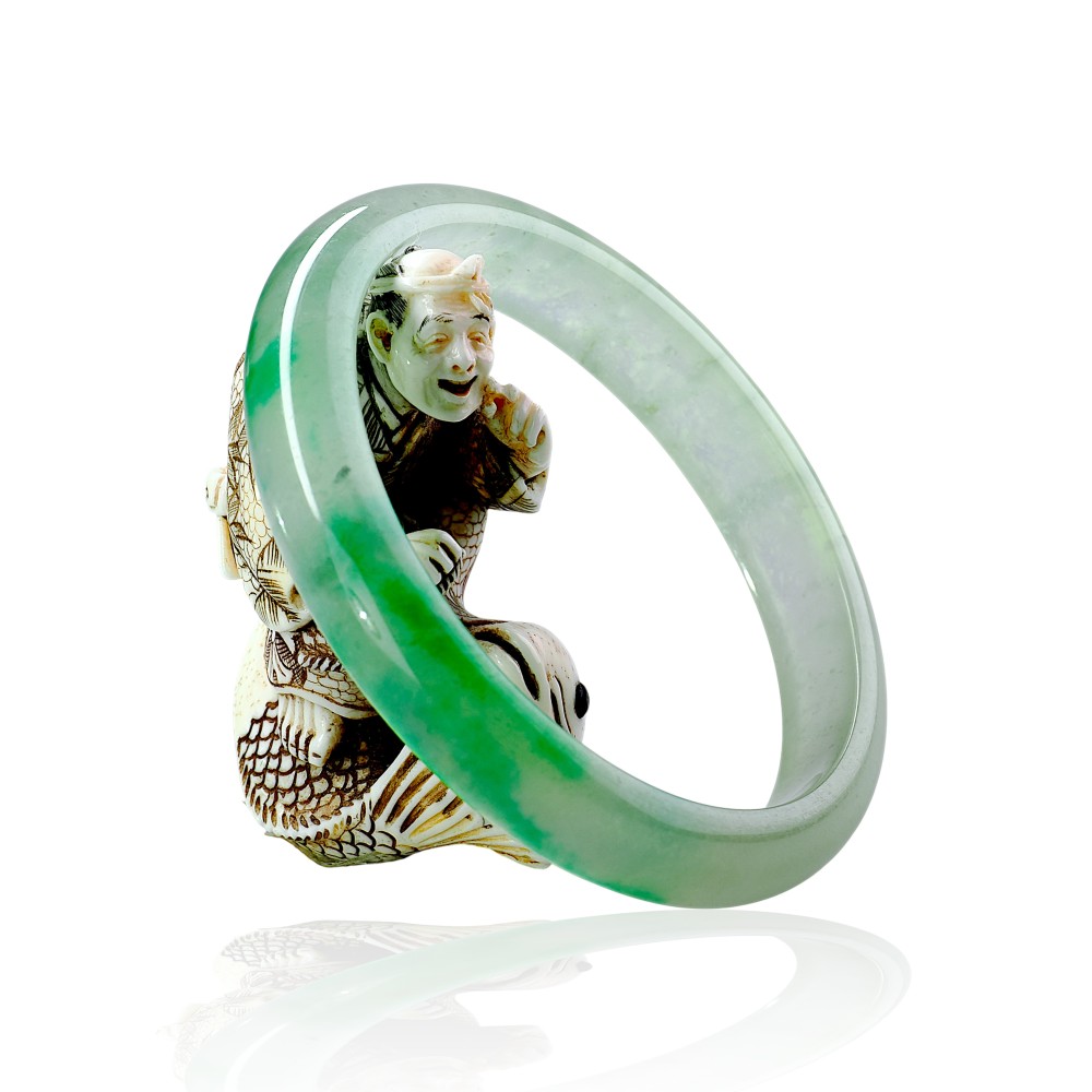Solid Green Jade Bangle $400 - $500
