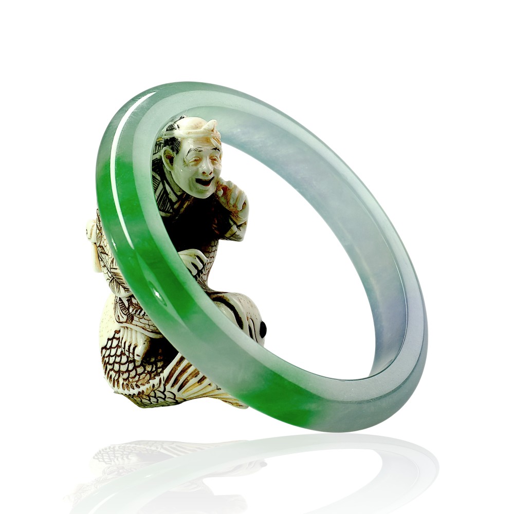 Solid Green Jade Bangle $400 - $500