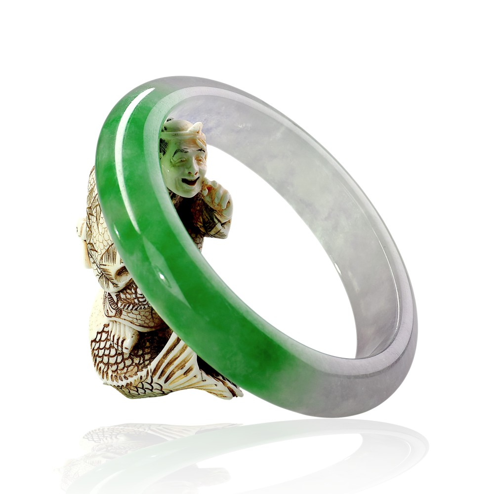 Solid Green Jade Bangle $400 - $500