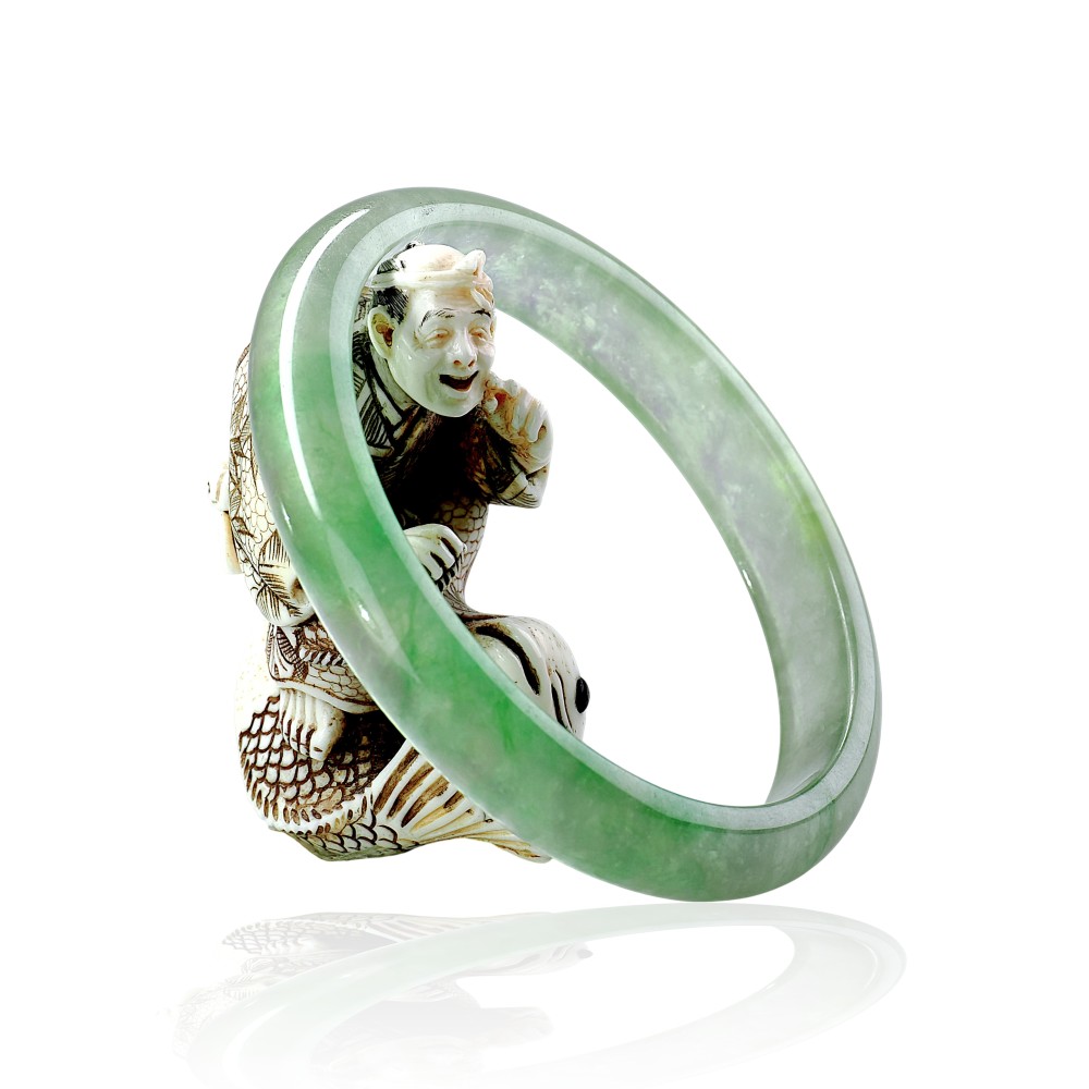 Solid Green Jade Bangle $400 - $500