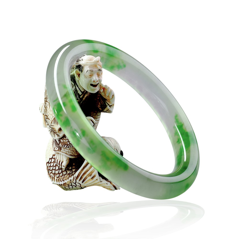 Solid Green Jade Bangle $400 - $500