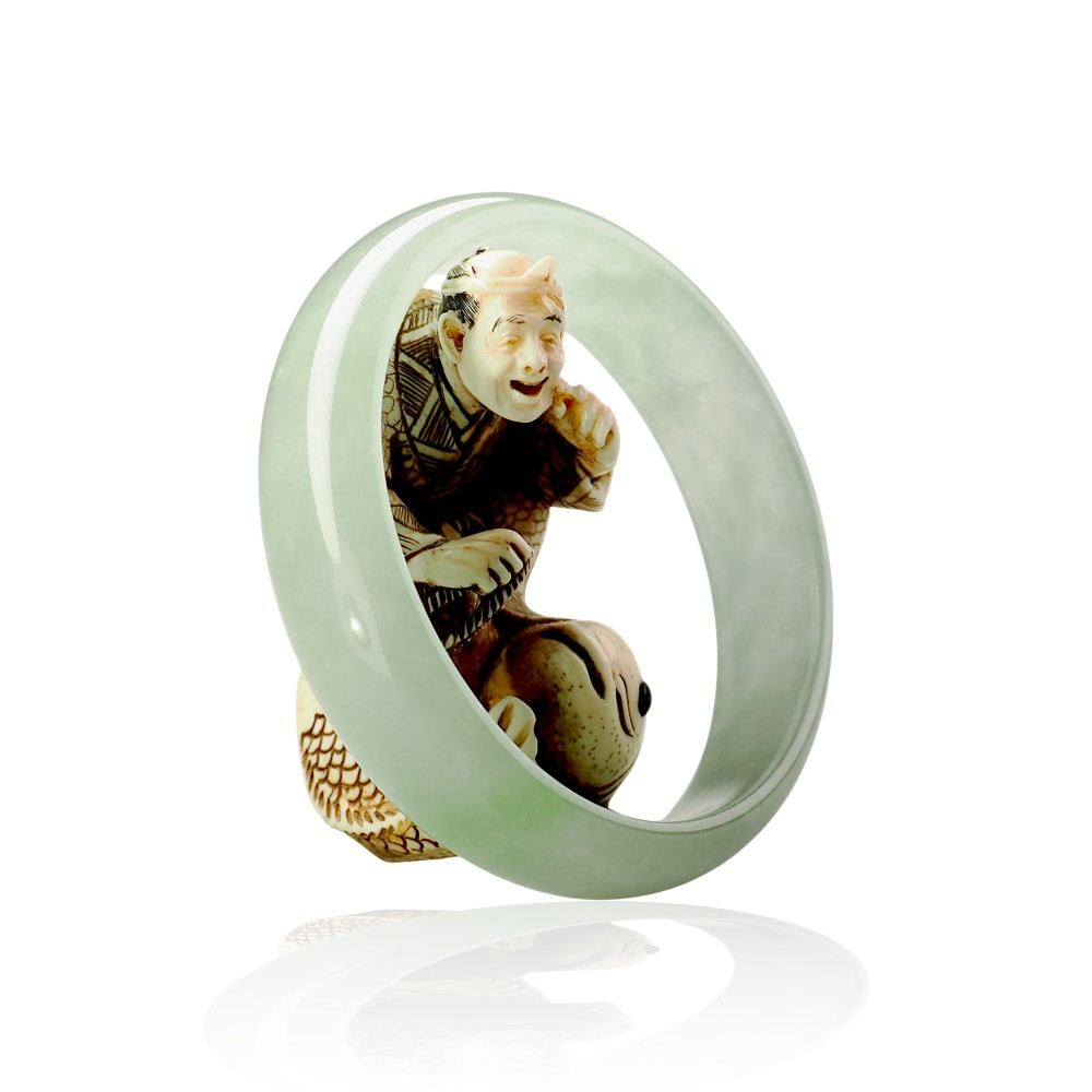 Solid Green Jade Bangle $200 - $300