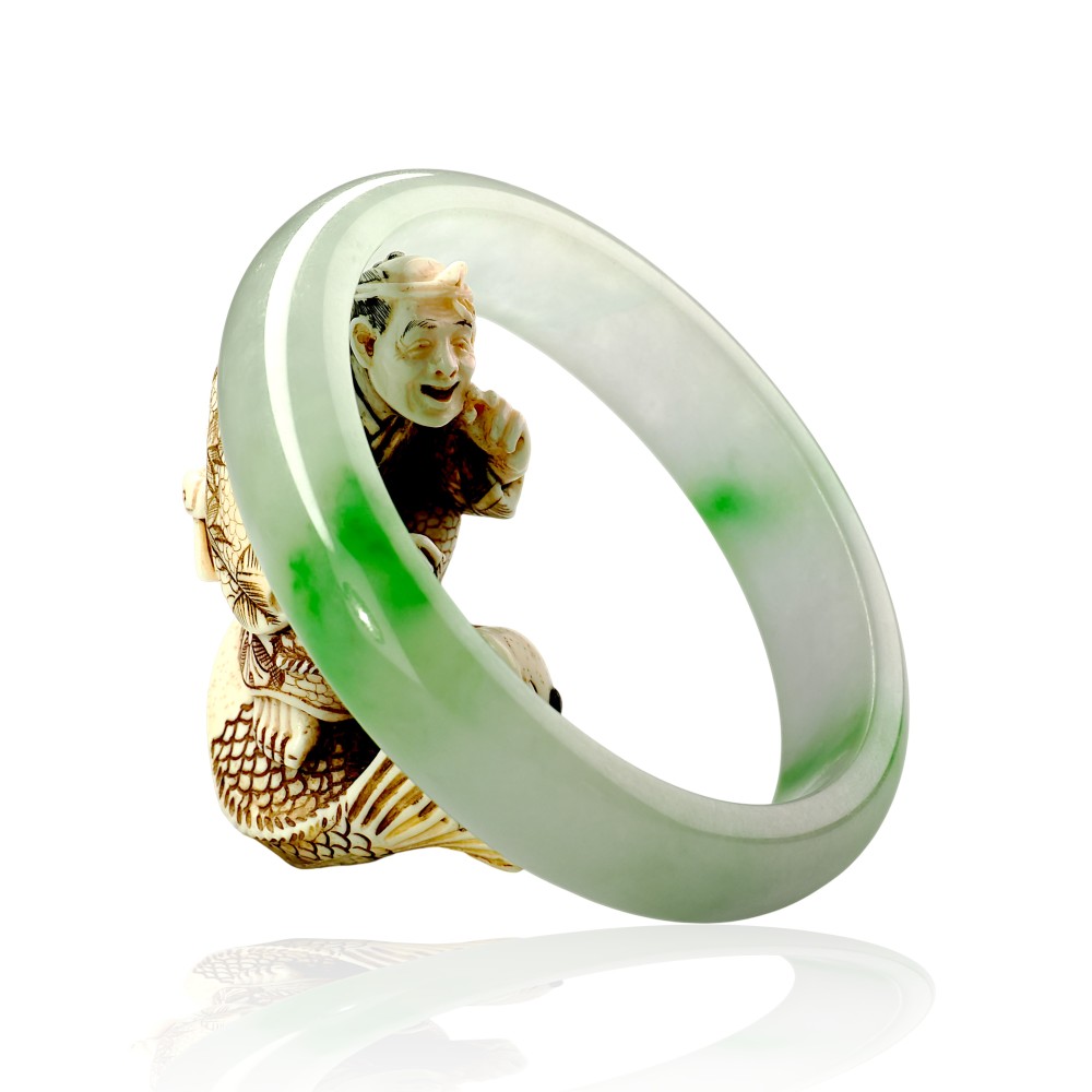 Solid Green Jade Bangle $200 - $300