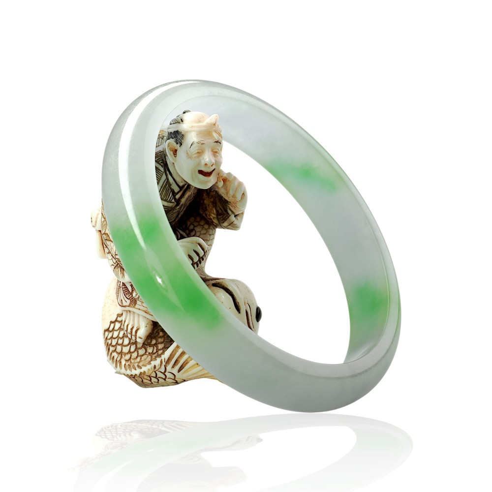 Solid Green Jade Bangle $200 - $300
