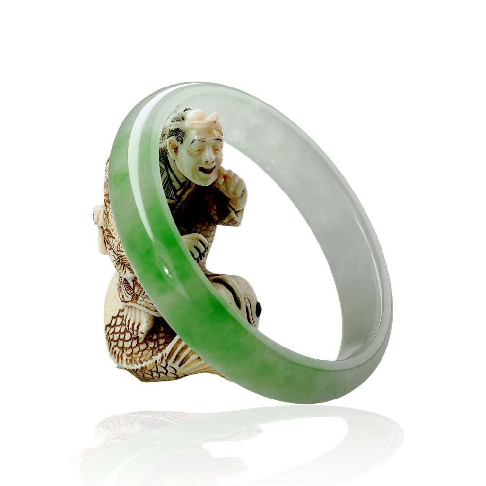 Solid Green Jade Bangle $200 - $300