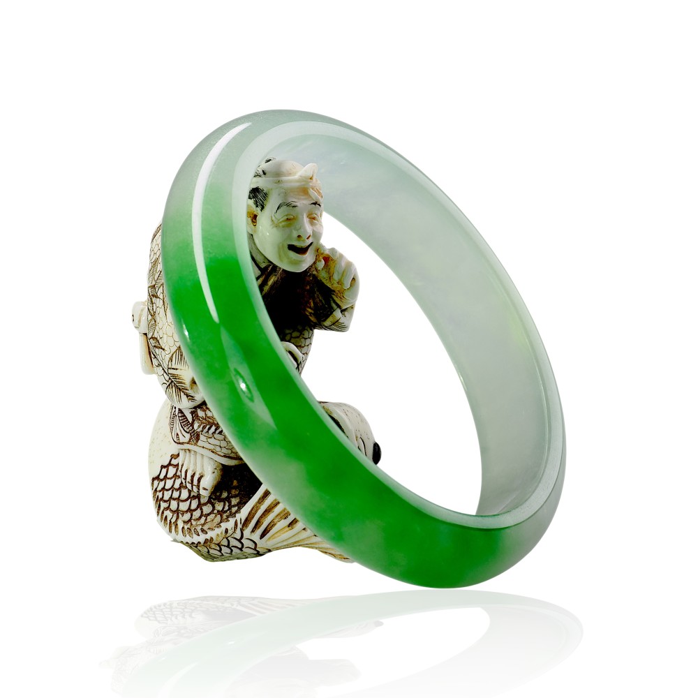 Solid Green Jade Bangle $200 - $300
