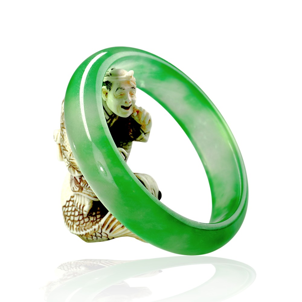 Solid Green Jade Bangle $200 - $300