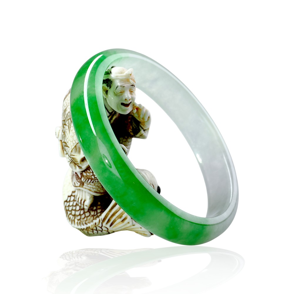Solid Green Jade Bangle $200 - $300