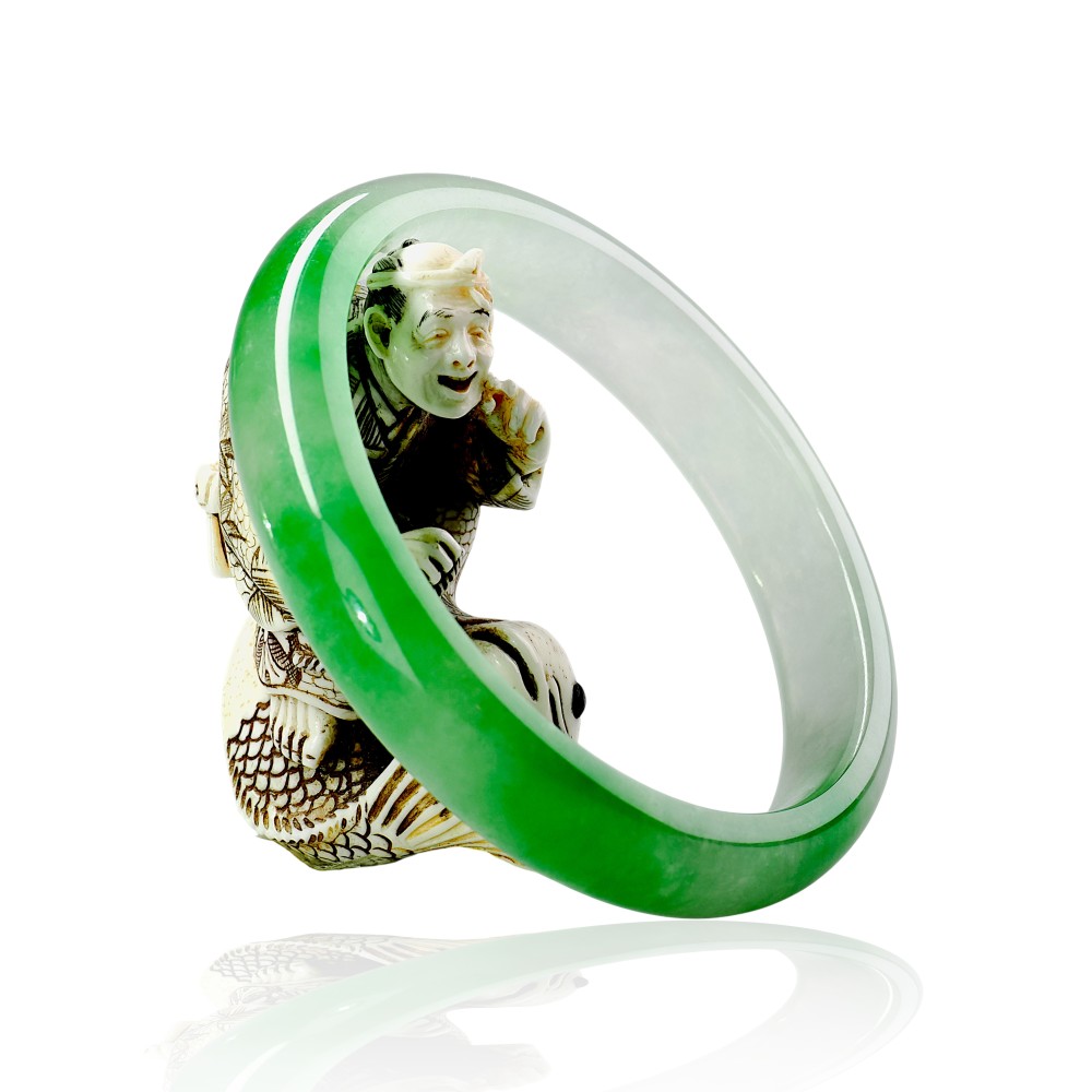 Solid Green Jade Bangle $200 - $300