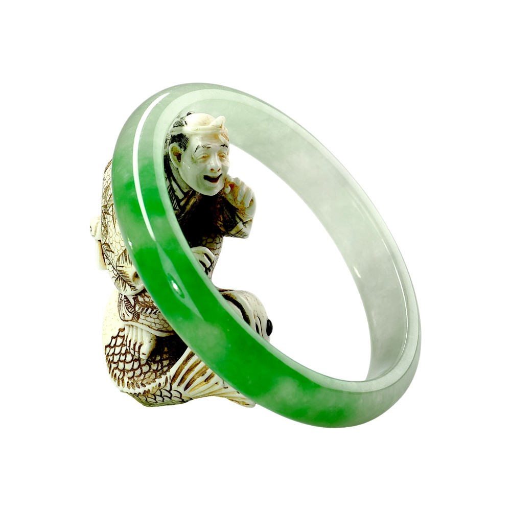 Solid Green Jade Bangle $200 - $300