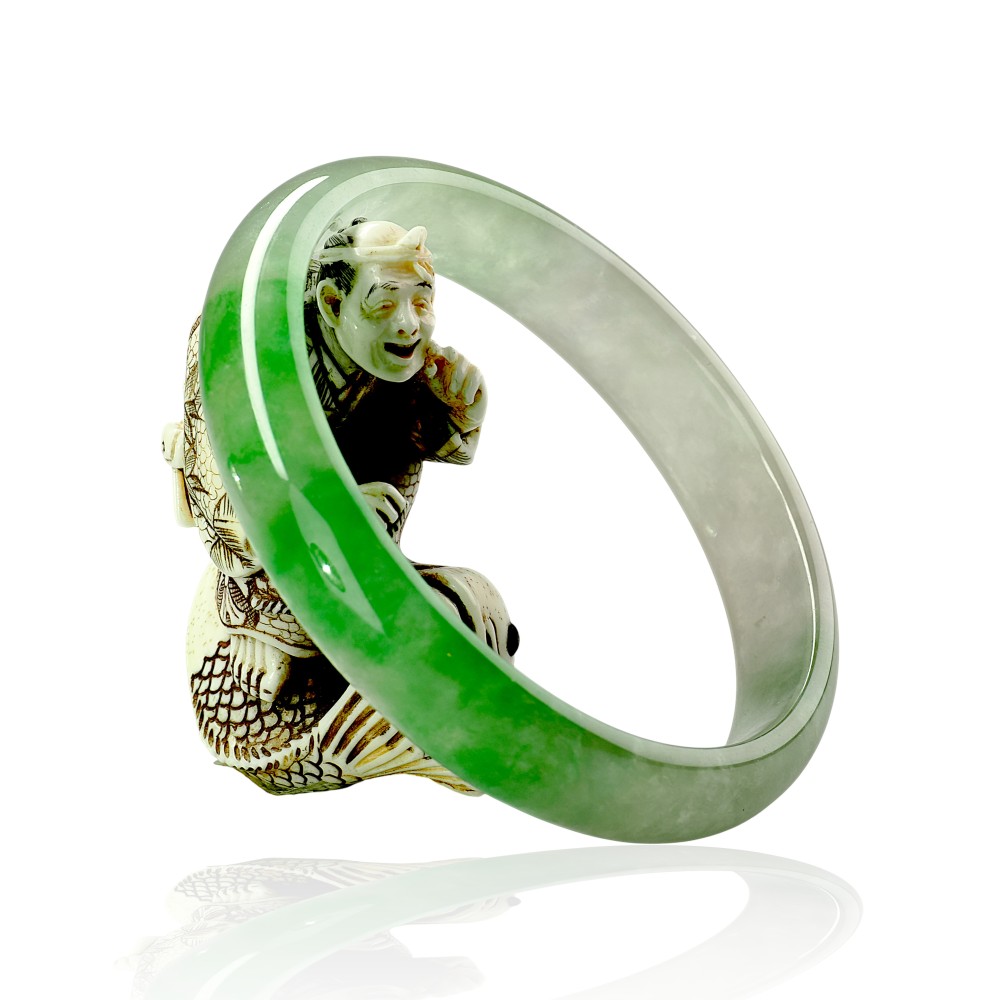 Solid Green Jade Bangle $200 - $300