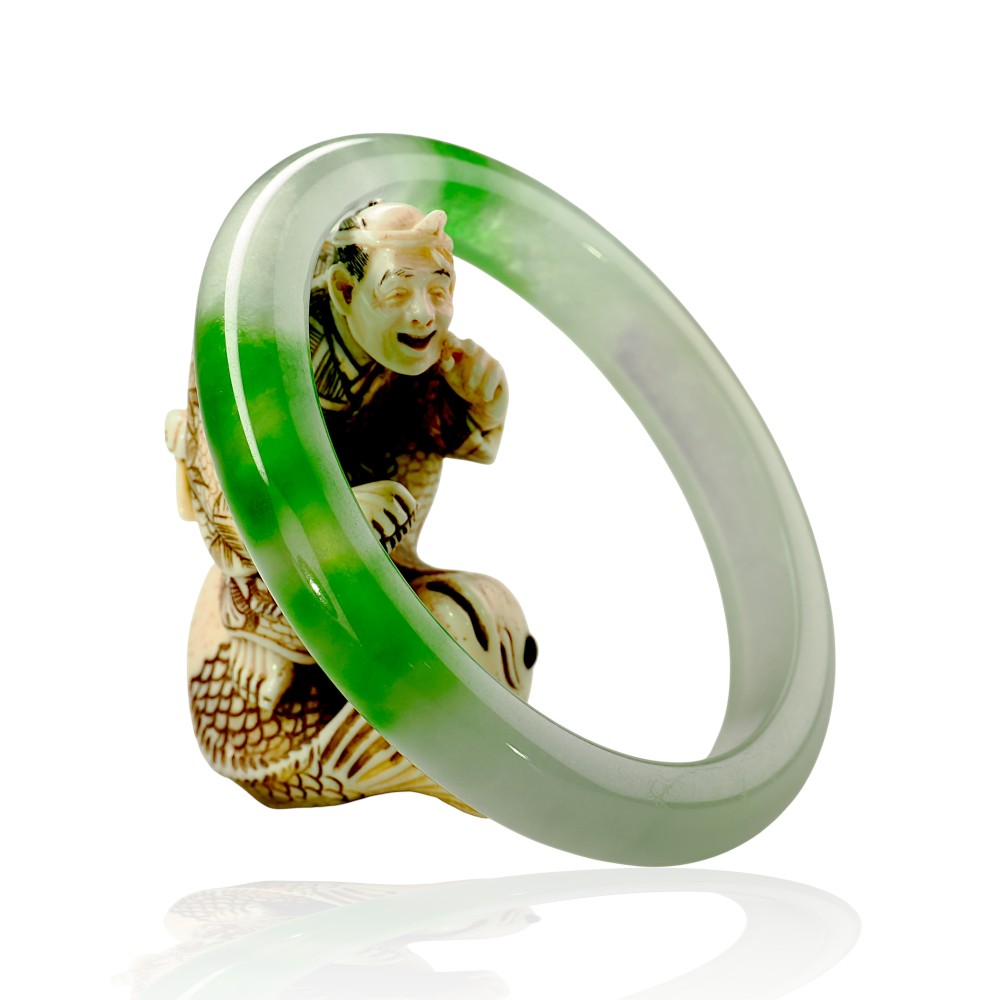 Solid Green Jade Bangle $400 - $500