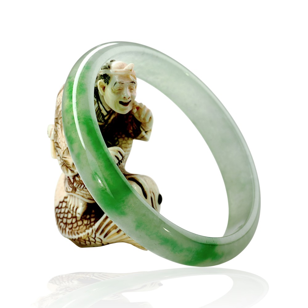 Solid Green Jade Bangle $400 - $500