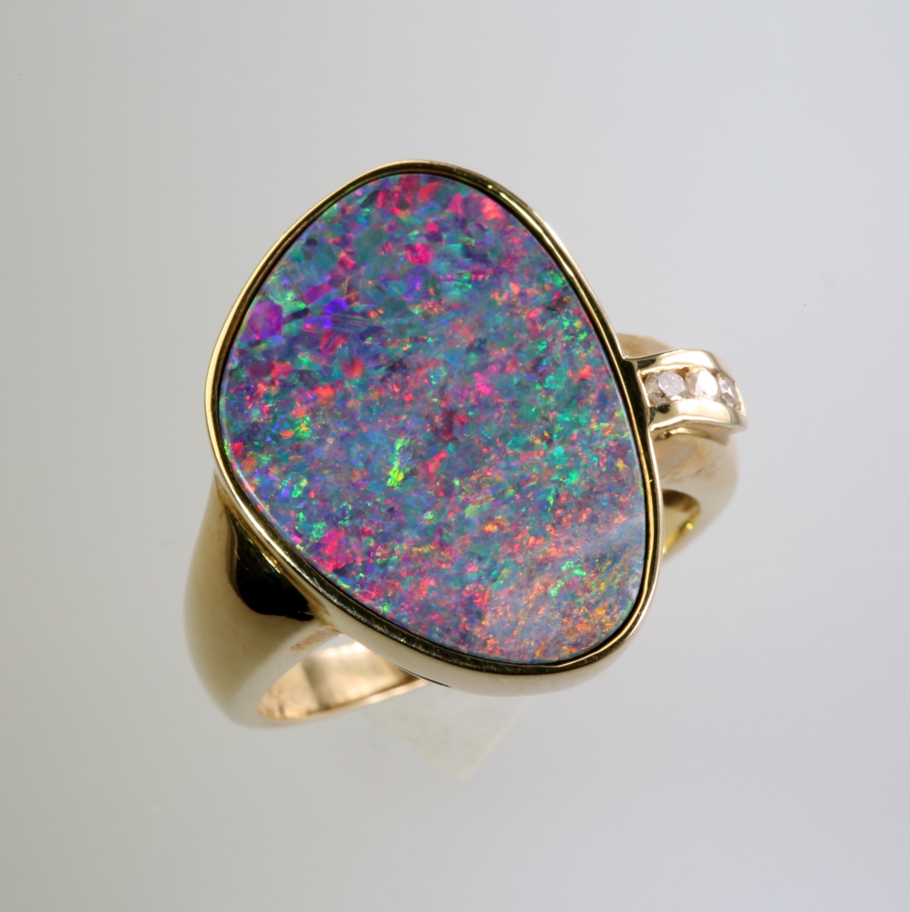 Solid 14K Gold Opal Ring