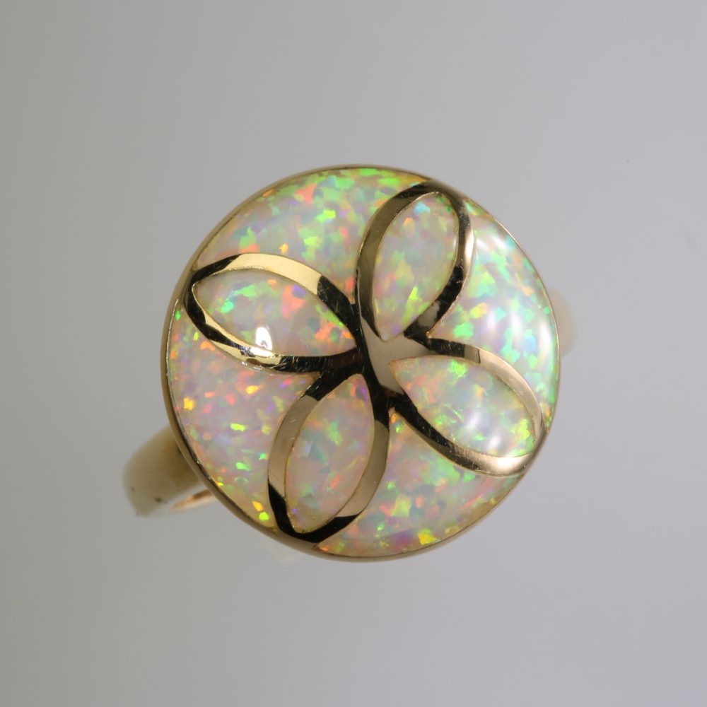Solid 14K Gold Opal Ring