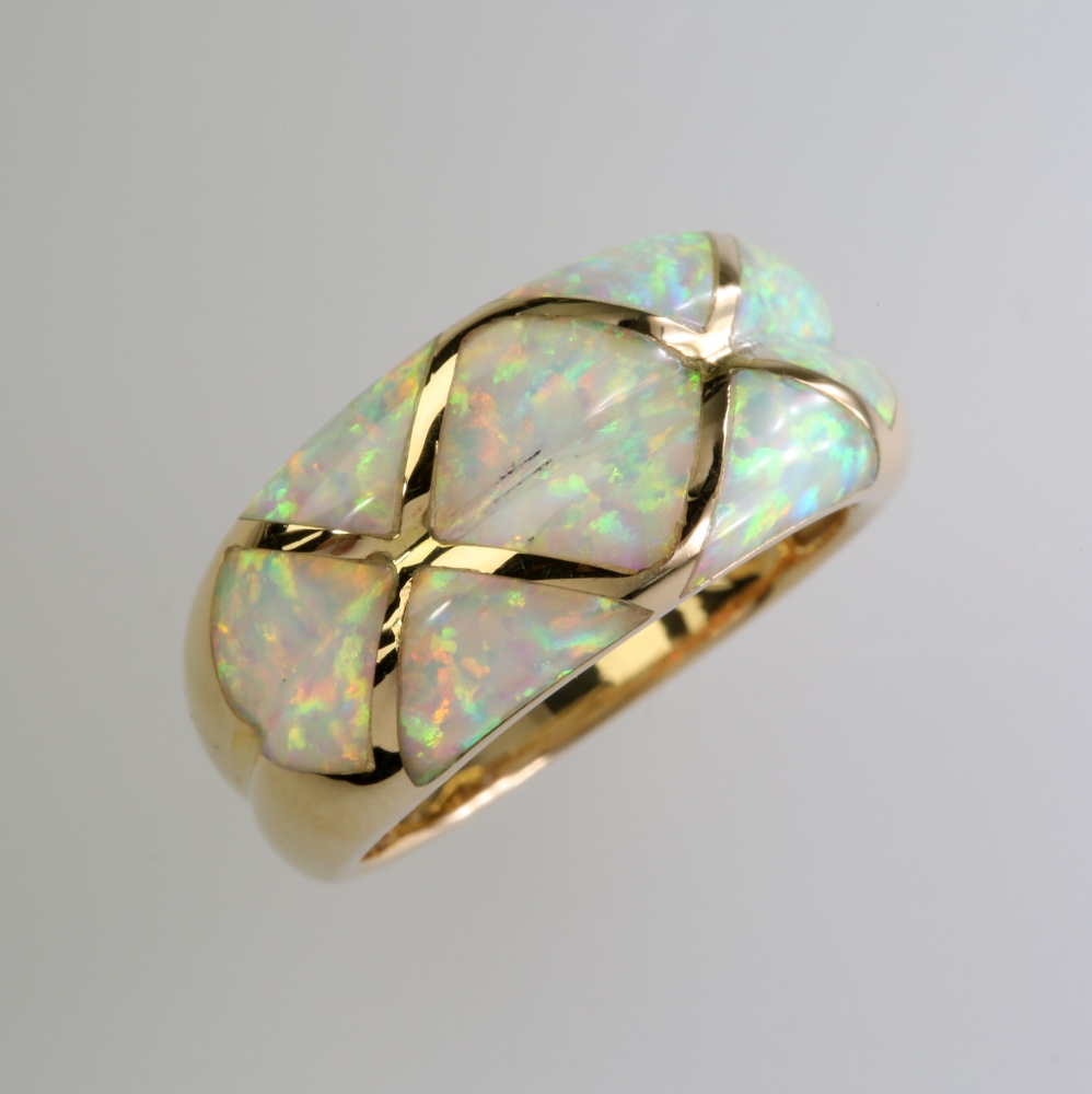 Solid 14K Gold Opal Ring
