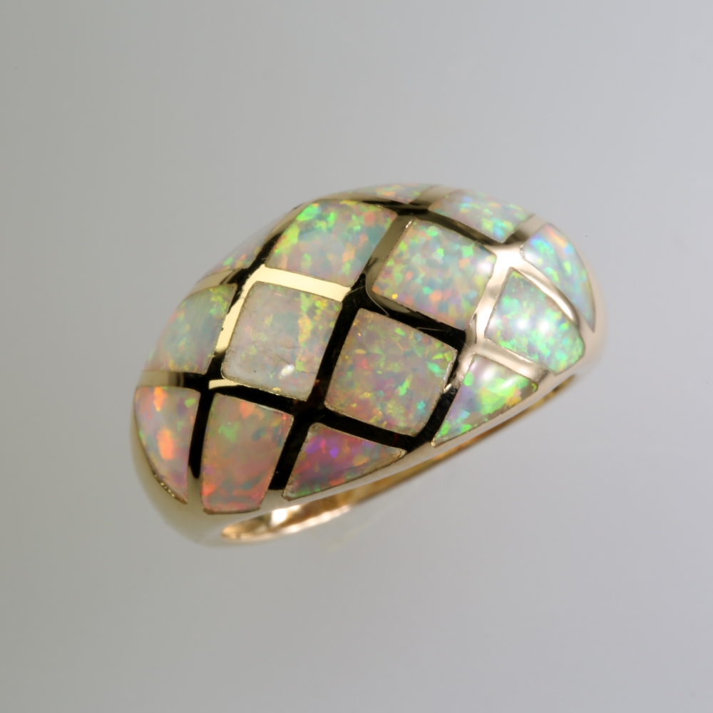 Solid 14K Gold Opal Ring