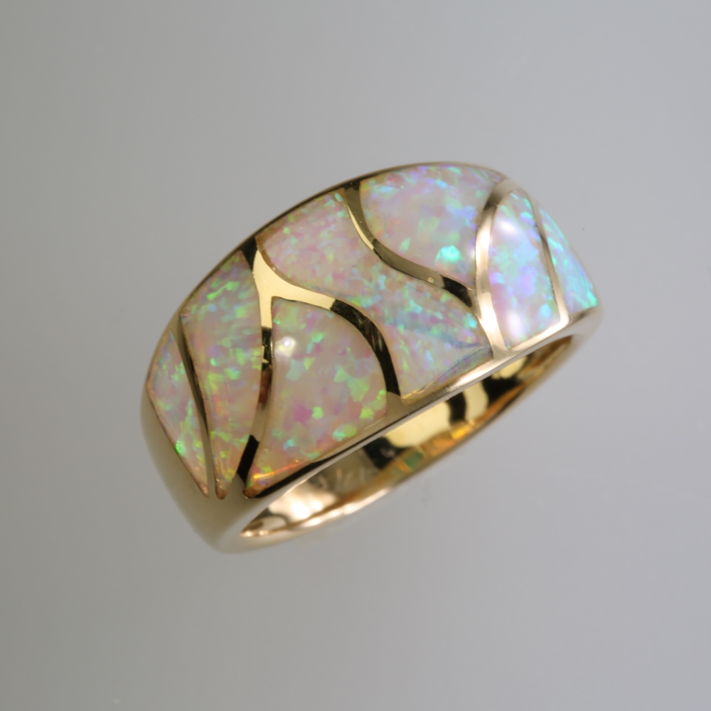 Solid 14K Gold Opal Ring