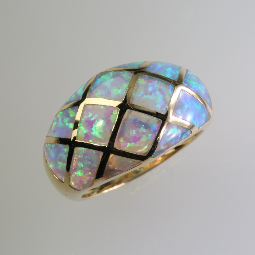 Solid 14K Gold Opal Ring