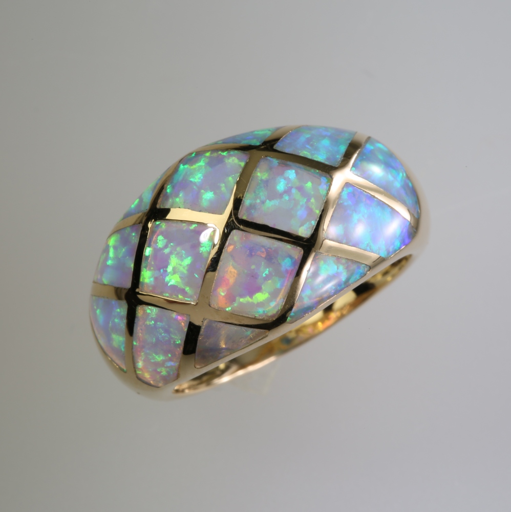 Solid 14K Gold Opal Ring