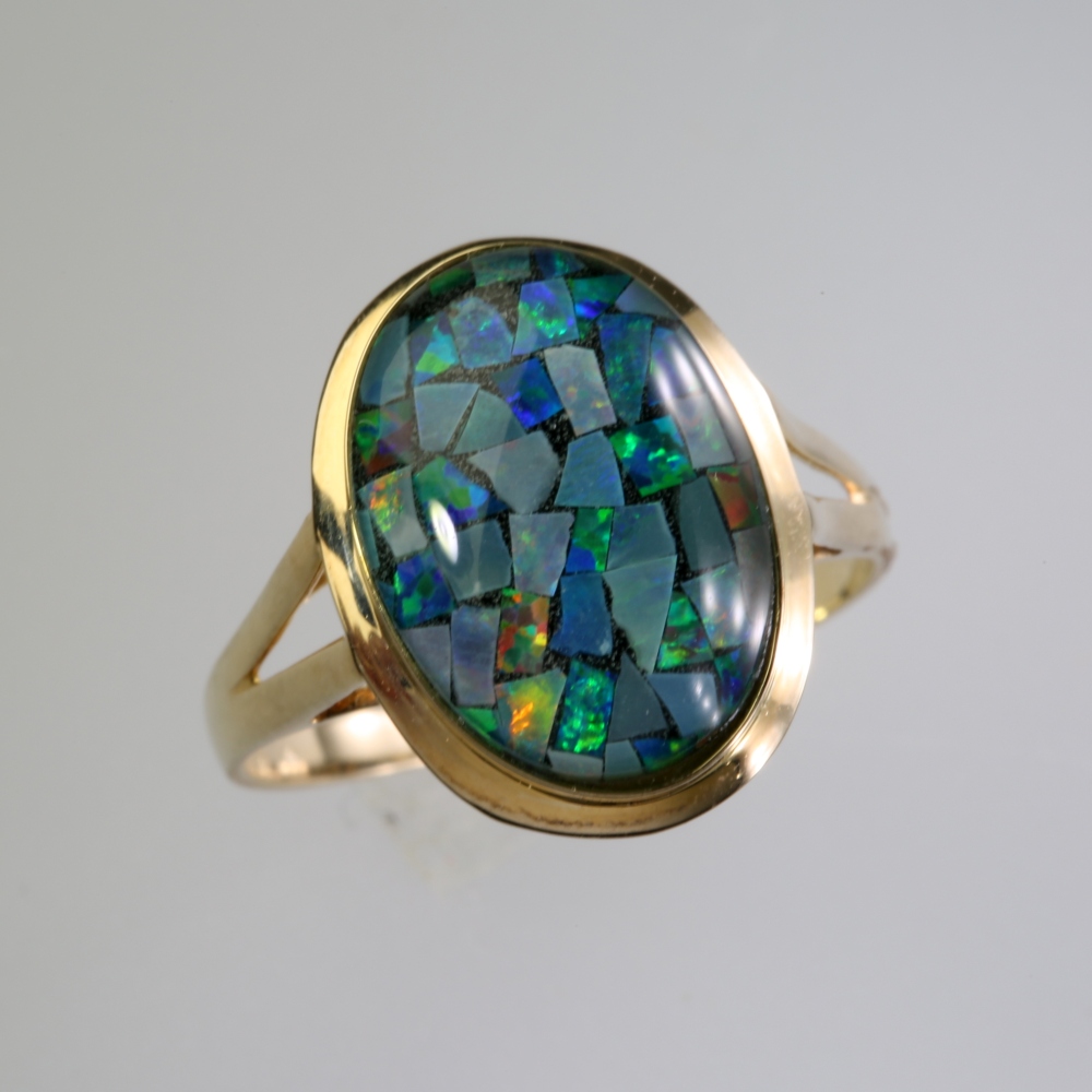 Solid 14K Gold Opal Ring