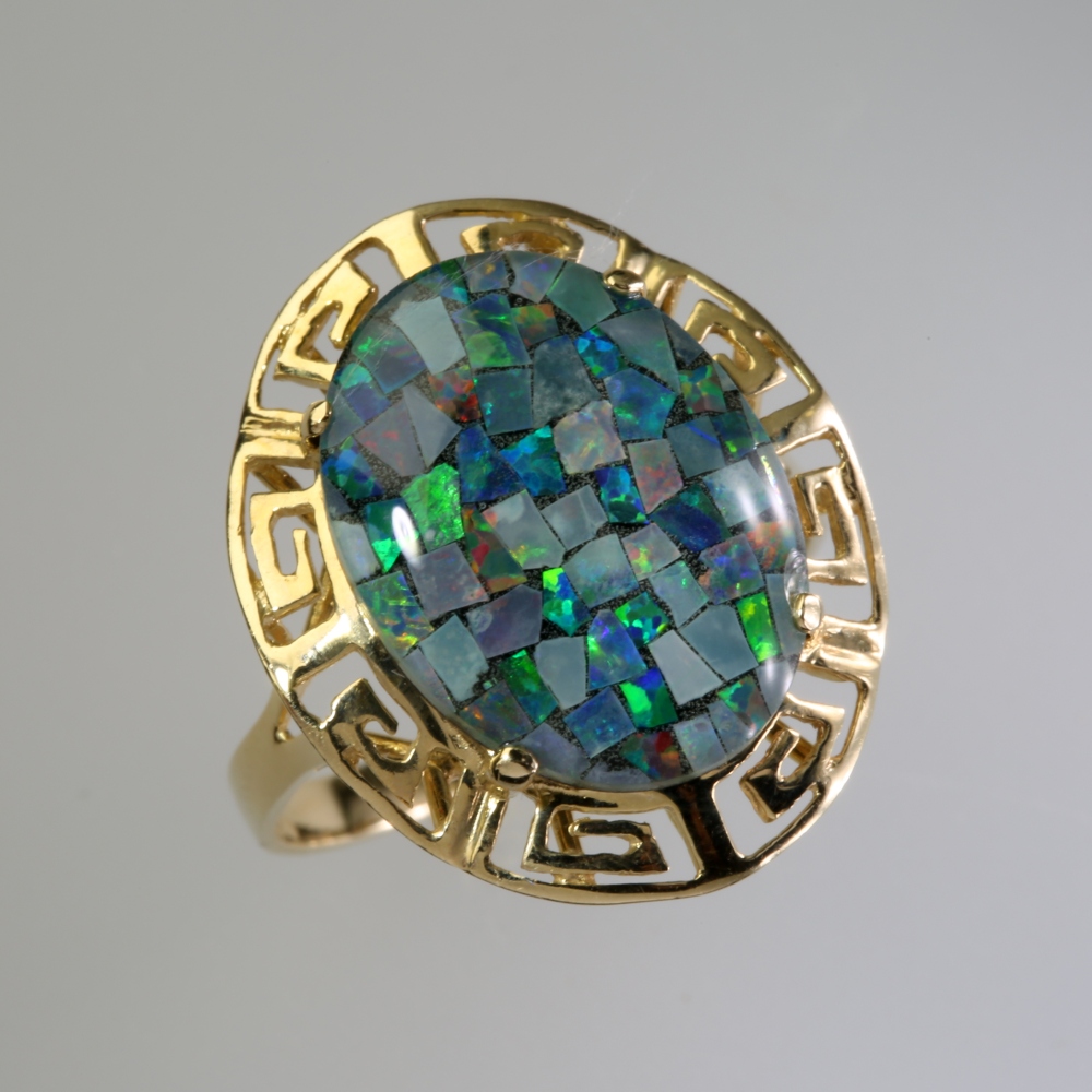 Solid 14K Gold Opal Ring