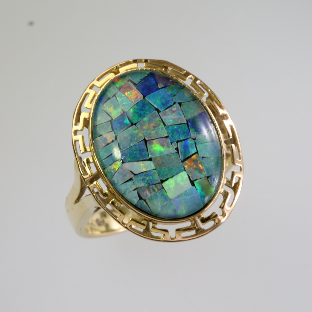 Solid 14K Gold Opal Ring