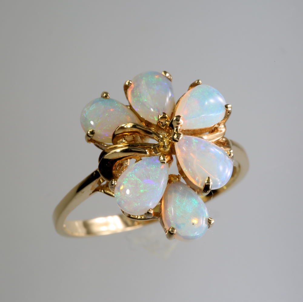 Solid 14K Gold Opal Ring