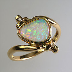 Solid 14K Gold Opal Ring