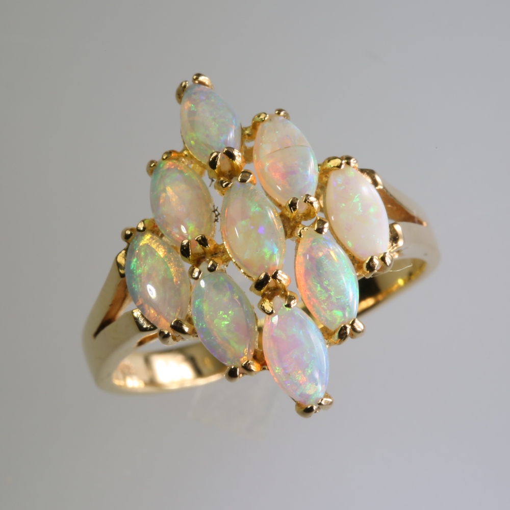 Solid 14K Gold Opal Ring