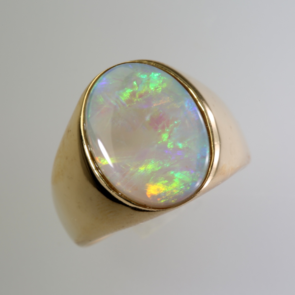 Solid 14K Gold Opal Ring