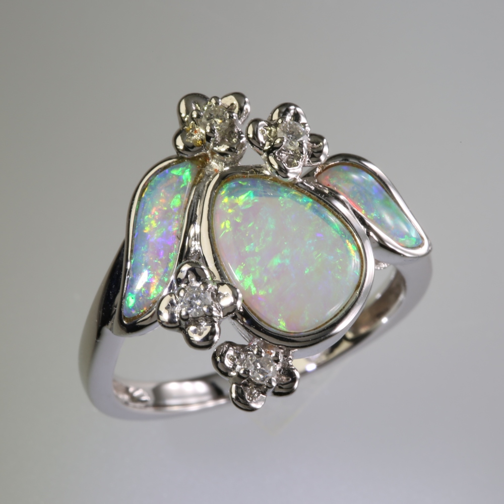 Solid 14K Gold Opal Ring