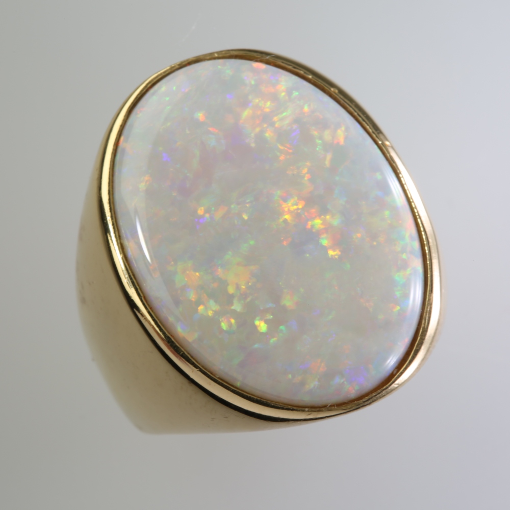 Solid 14K Gold Opal Ring