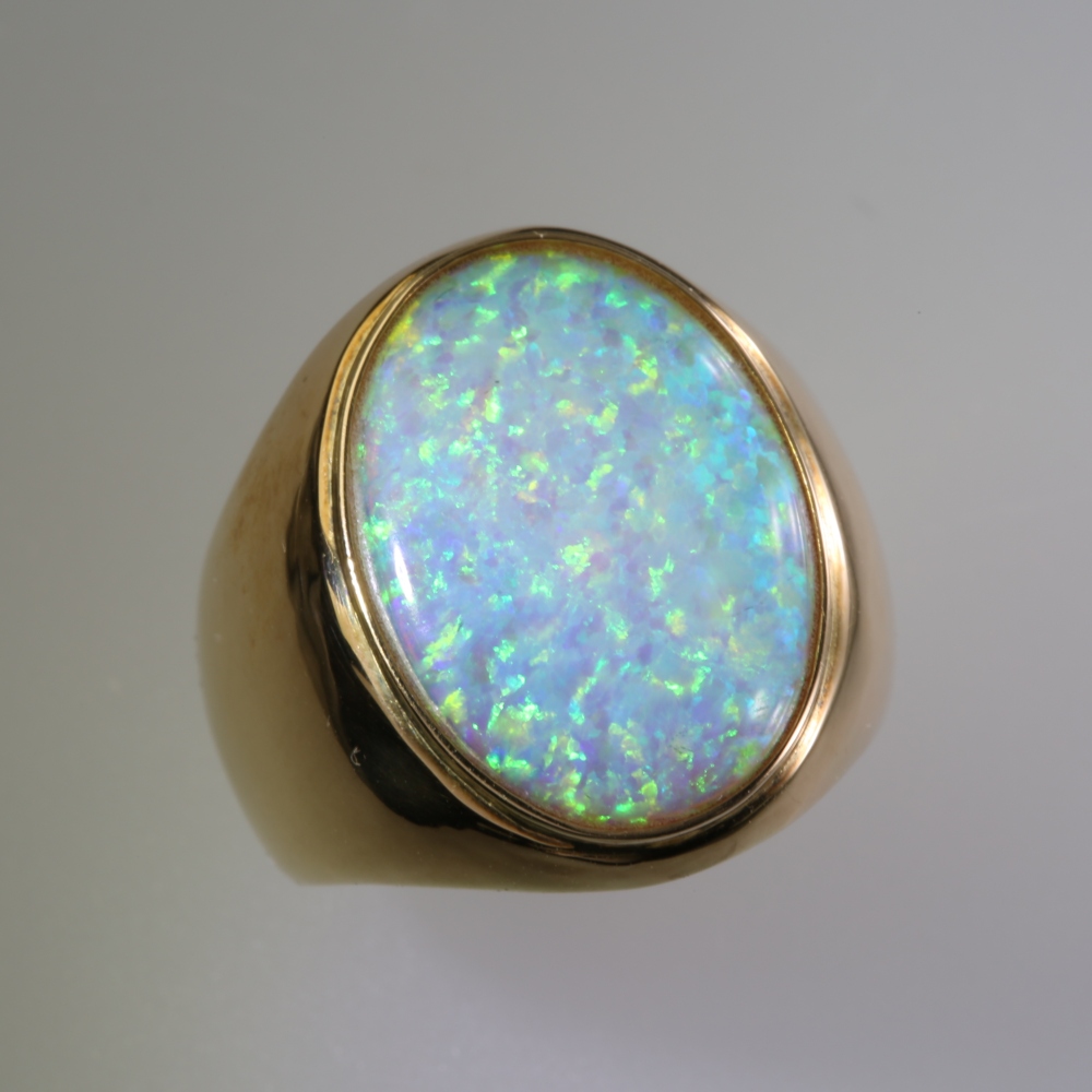 Solid 14K Gold Opal Ring