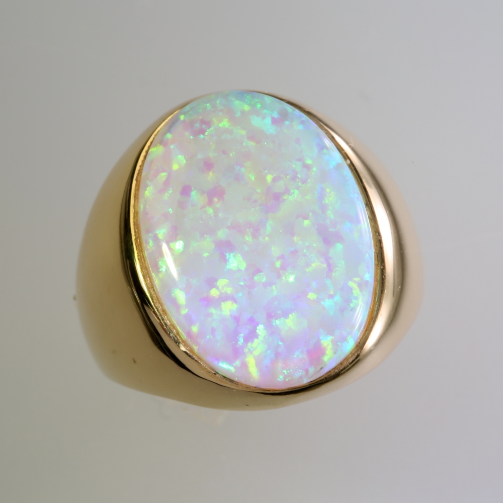 Solid 14K Gold Opal Ring
