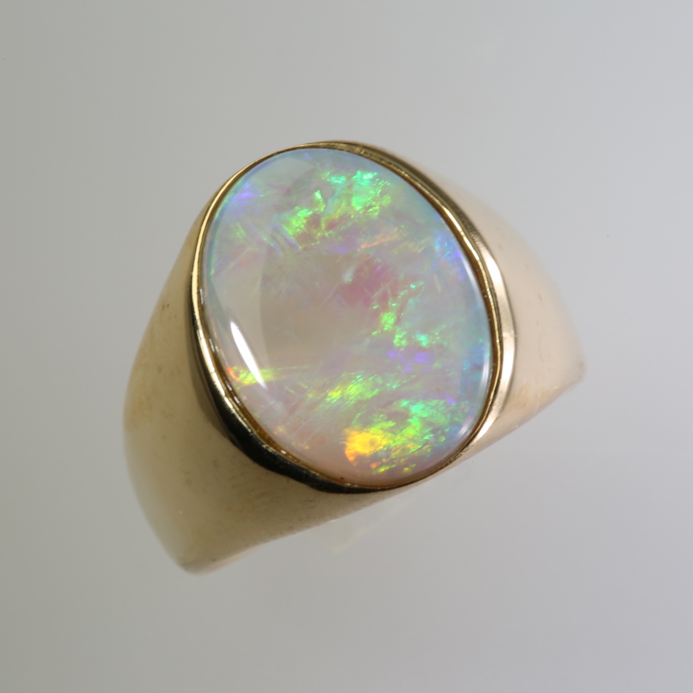 Solid 14K Gold Opal Ring