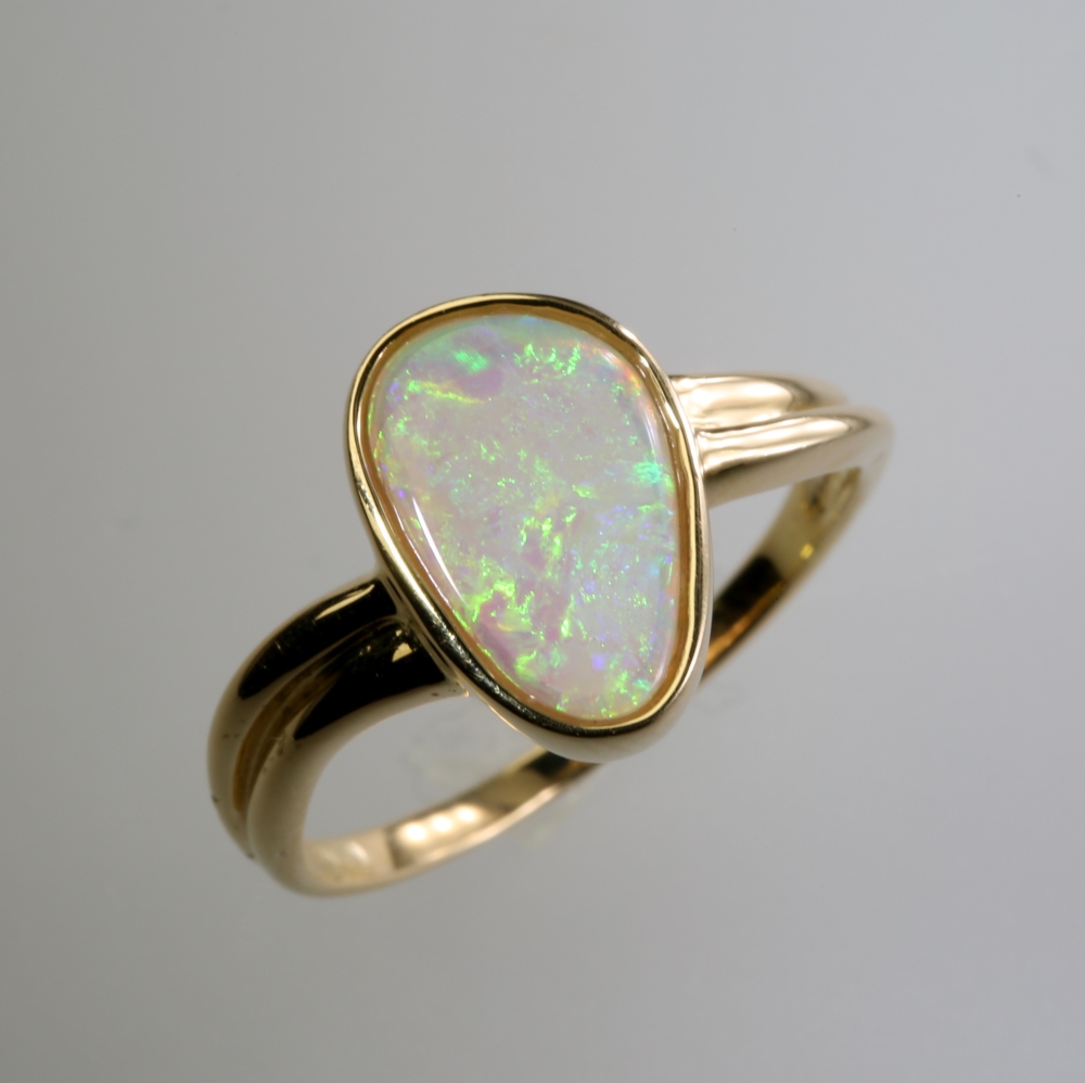 Solid 14K Gold Opal Ring