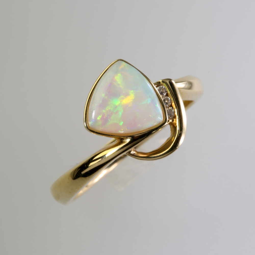 Solid 14K Gold Opal Ring