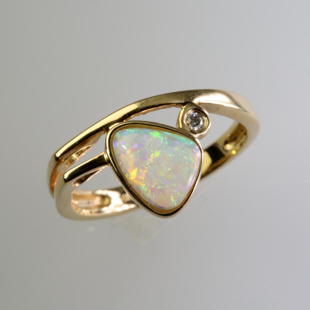 Solid 14K Gold Opal Ring