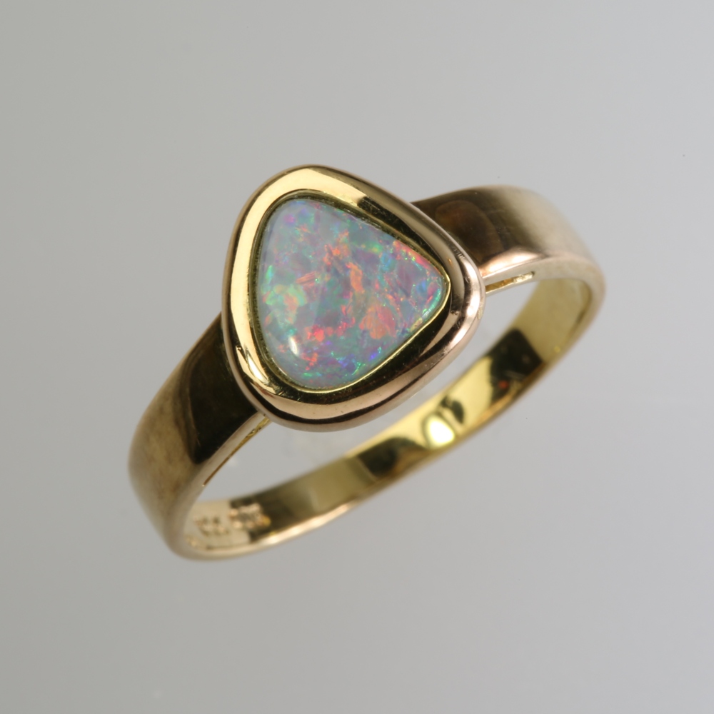 Solid 14K Gold Opal Ring