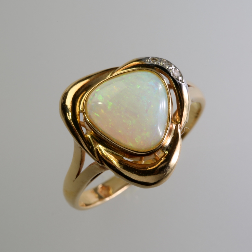 Solid 14K Gold Opal Ring