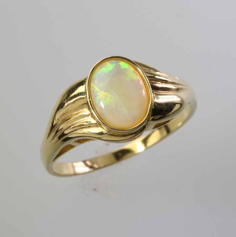 Solid 14K Gold Opal Ring