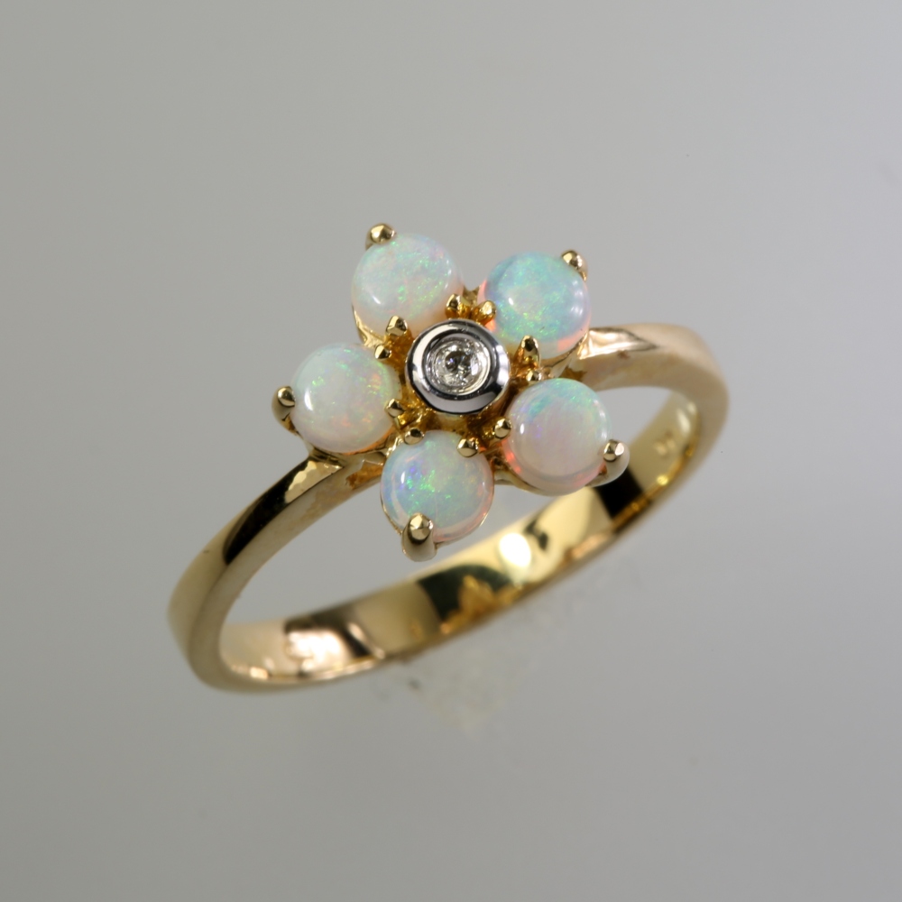 Solid 14K Gold Opal Ring