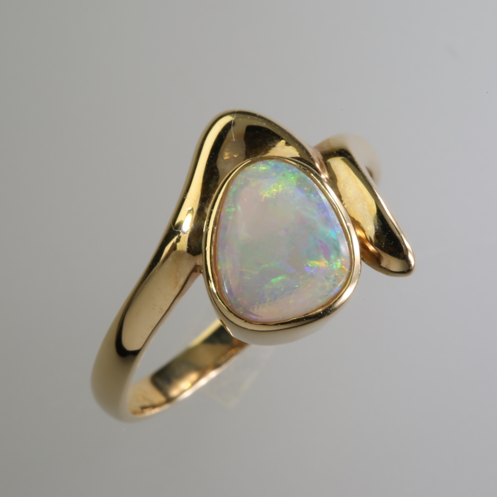 Solid 14K Gold Opal Ring
