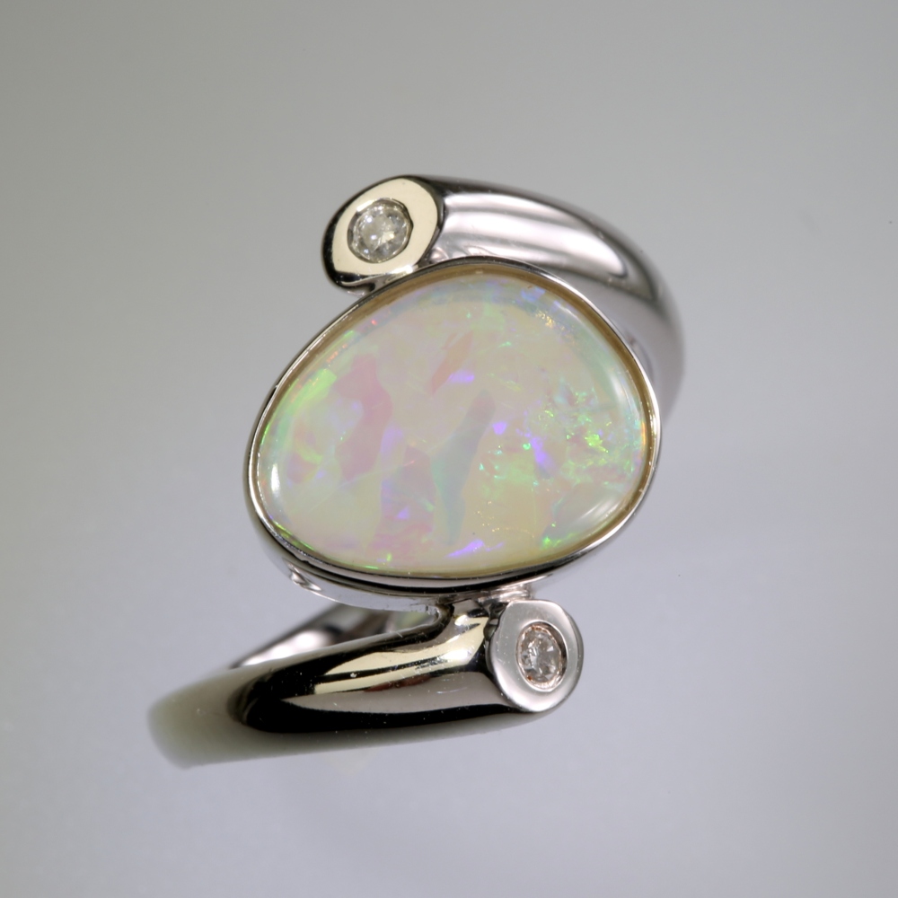 Solid 14K Gold Opal Ring