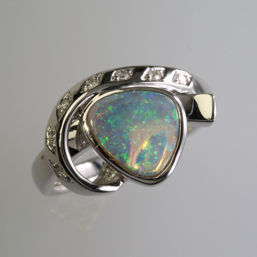 Solid 14K Gold Opal Ring