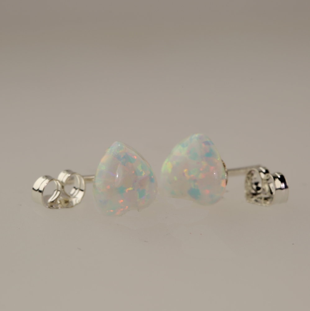 14K Gold Fire Opal Earrings