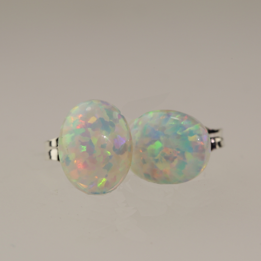 14K Gold Fire Opal Earrings