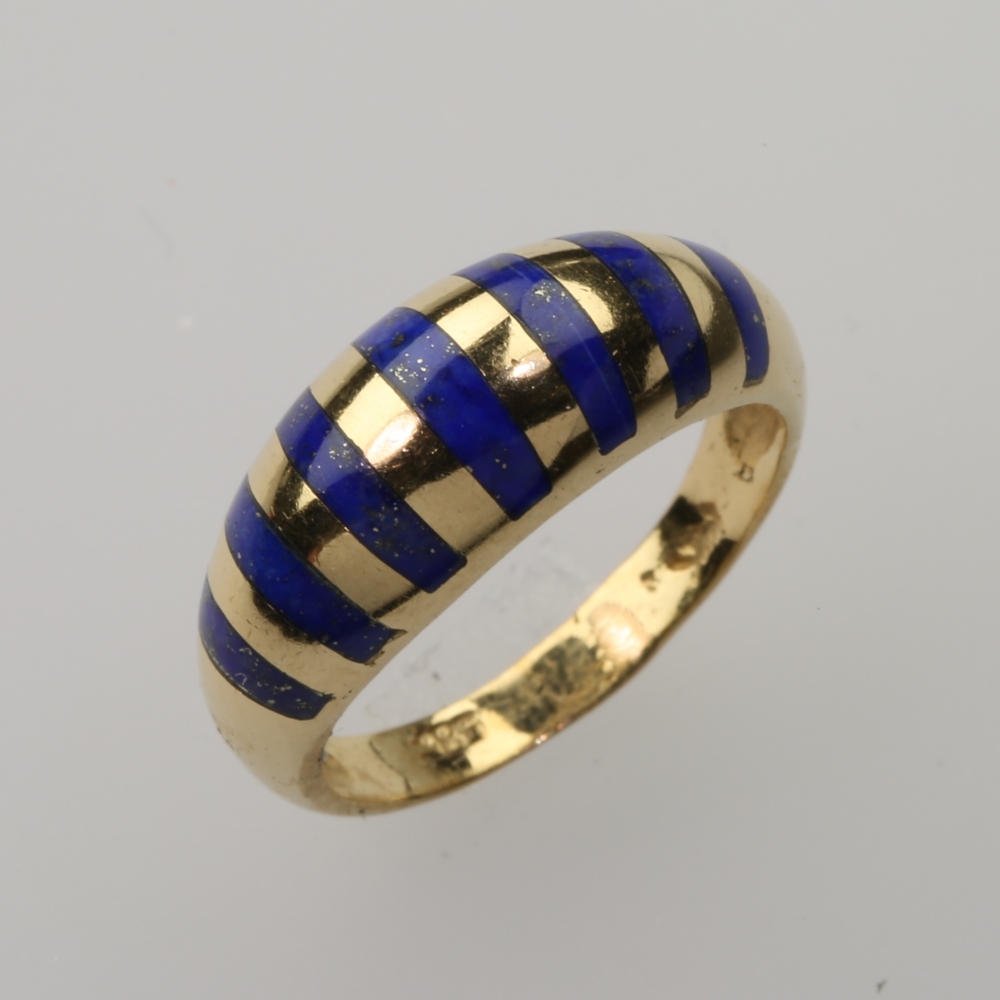 Solid 14K Gold Blue Lapis Ring